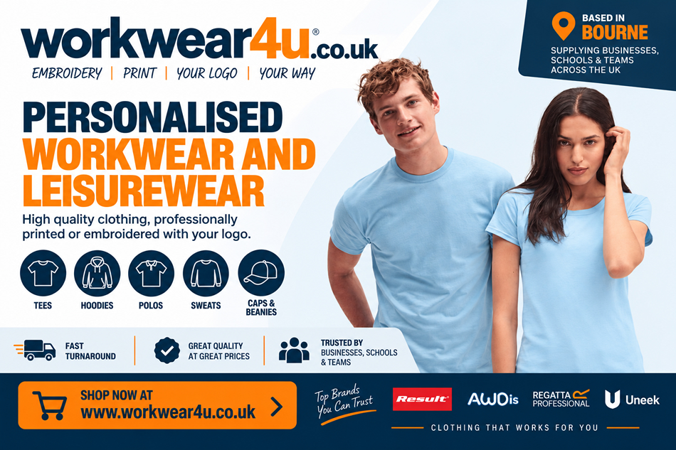 Workwear4U - Personalised workwear and leisurewear based in Bourne